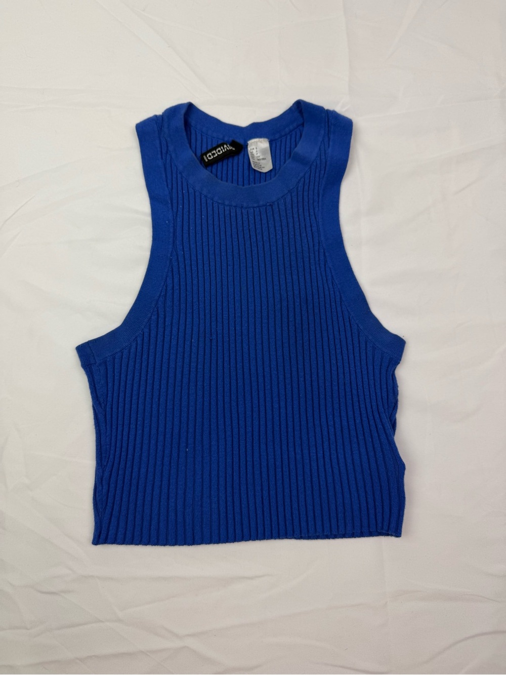 H&M Cobalt Blue Ribbed Crop Tank